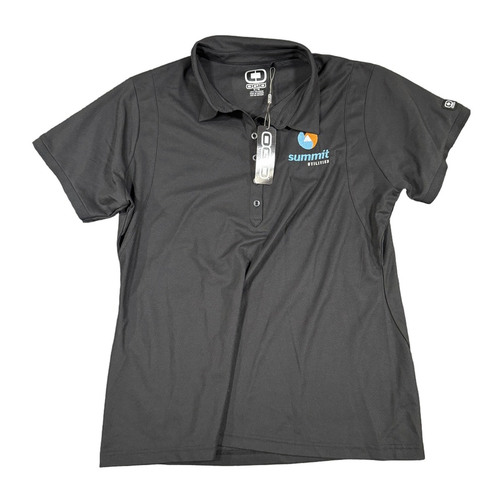 OGIO Women XL Black Summit Utilities Polo Shirt Short Sleeve Performance NWT